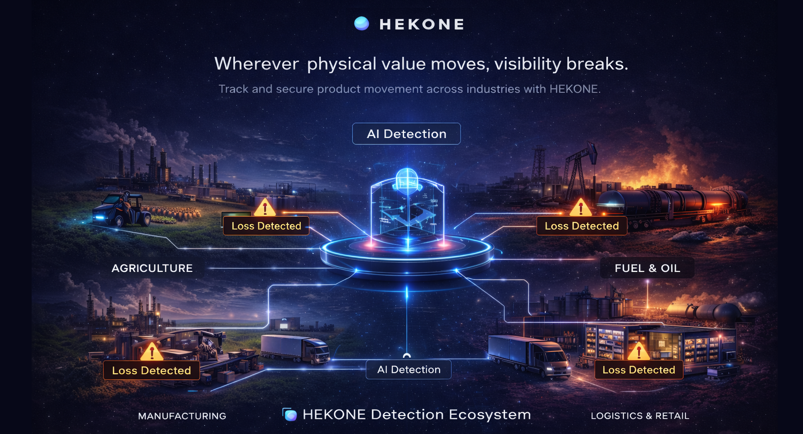 HEKONE platform vision across industries and physical value chains