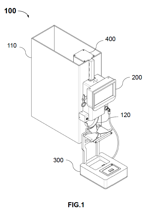 HEKONE Smart Gravity Bin patent diagram